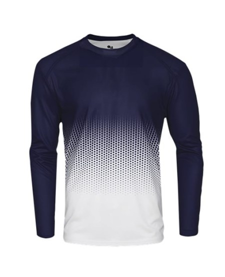 Badger 2224 Youth Hex 2.0 Long Sleeve T-Shirt – 100% Polyester Sublimated Moisture Management