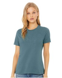 BELLA CANVAS 6400CVC Women's Relaxed Heather CVC Short Sleeve Tee – 4.2 oz. 52/48 Airlume Cotton/Poly CVC Heather Relaxed-Fit Women's Tee