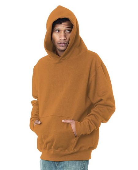 Bayside 4000 Unisex USA-Made Super Heavy Oversized Hooded Sweatshirt – 16 oz. 100% Cotton No-Drawcord Crossover Hood | S–3XL