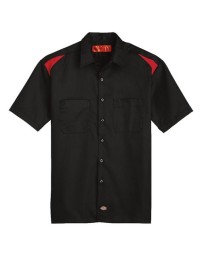 Dickies Style 5 Men’s Short Sleeve Performance Team Shirt – 4.6 oz. 65/35 Polyester/Cotton FLEX Twill Moisture-Wicking Work Shirt