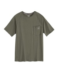 Dickies S600 Men’s Performance Cooling T-Shirt – 5.5 oz. 50/50 Cotton/Polyester Temp IQ® Jersey | Moisture-Wicking | Raglan Sleeve