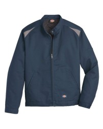 Dickies LJ60 Men’s Insulated Colorblocked Jacket – 8 oz. 65/35 Polyester/Cotton Water-Repellent Twill Shell with Nylon/Polyurethane Lining