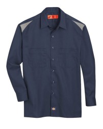 Dickies 6605T Men’s Tall Long Sleeve Performance Team Shirt – 4.6 oz. 65/35 FLEX Mechanical Stretch Twill | Tall Sizing